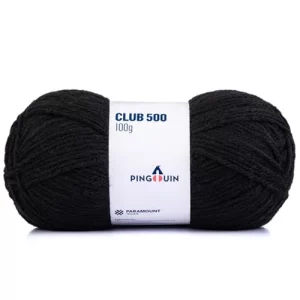 Fio Club 500 Pingouin 100g - 100 preto