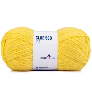 Fio Club 500 Pingouin 100g - 1286 amarelo plus